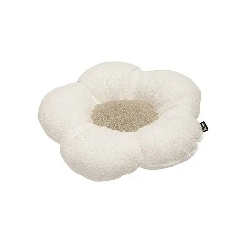 Poduszka kwiatek Mia II, biały, 45 cm, Boucle