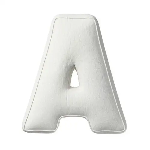 Poduszka literka A, biały, 30x40cm, Boucle
