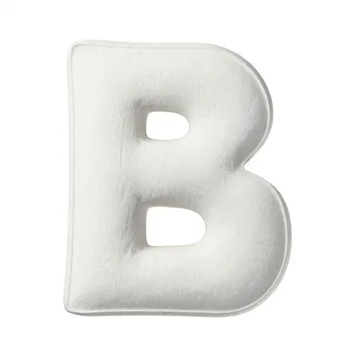 Poduszka literka B, biały, 30x40cm, Boucle