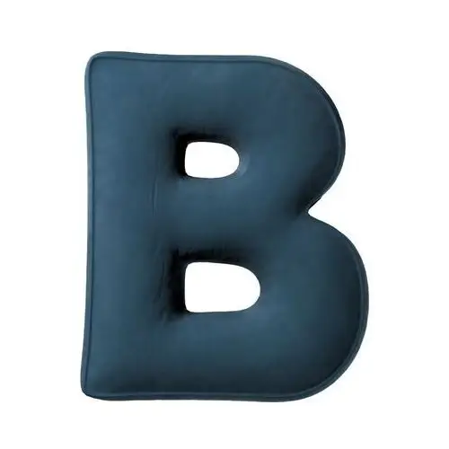 Poduszka literka B, pruski błękit, 30x40cm, Posh Velvet