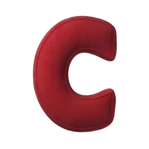 Poduszka literka C, intensywna czerwień, 30x40cm, Posh Velvet