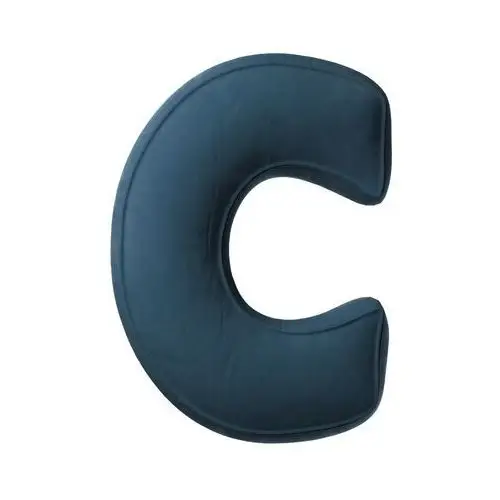 Poduszka literka C, pruski błękit, 30x40cm, Posh Velvet
