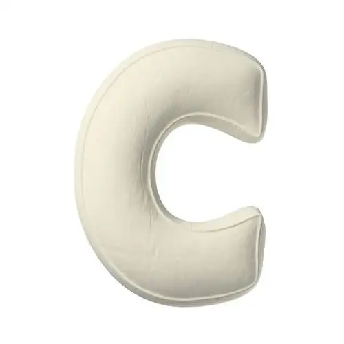 Poduszka literka C, śmietankowa biel, 30x40cm, Posh Velvet