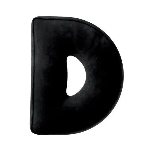 Poduszka literka D, głęboka czerń, 30x40cm, Posh Velvet