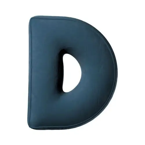 Poduszka literka D, pruski błękit, 30x40cm, Posh Velvet