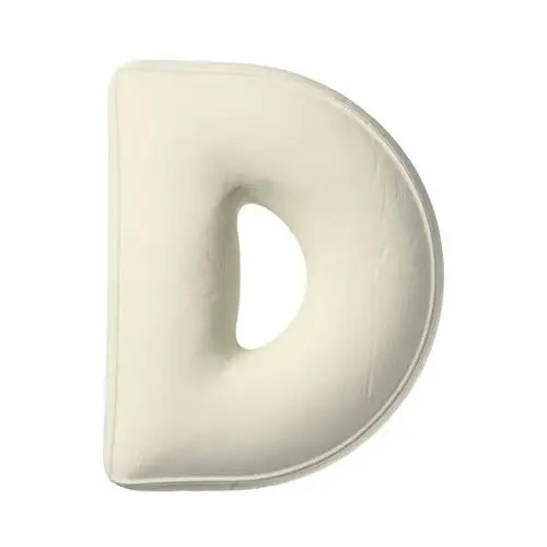 Poduszka literka D, śmietankowa biel, 30x40cm, Posh Velvet
