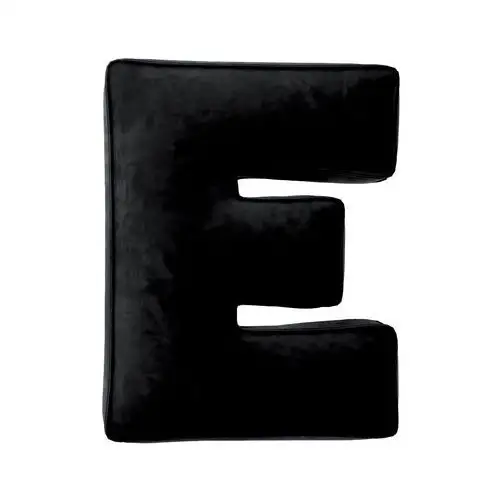 Poduszka literka E, głęboka czerń, 30x40cm, Posh Velvet