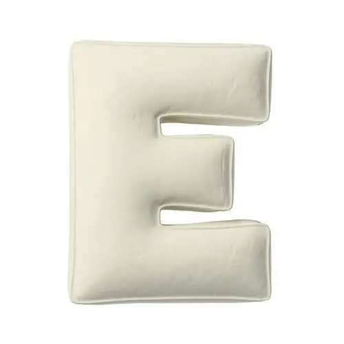 Poduszka literka E, śmietankowa biel, 30x40cm, Posh Velvet
