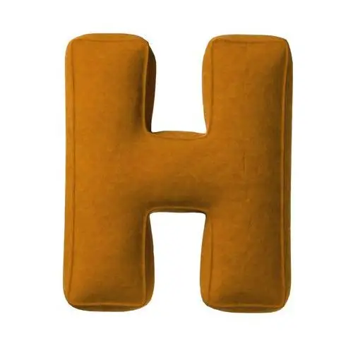 Poduszka literka H, miodowy, 35x40cm, Posh Velvet