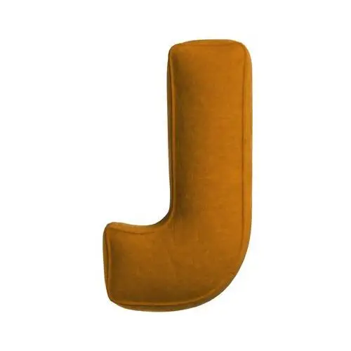 Poduszka literka J, miodowy, 35x40cm, Posh Velvet