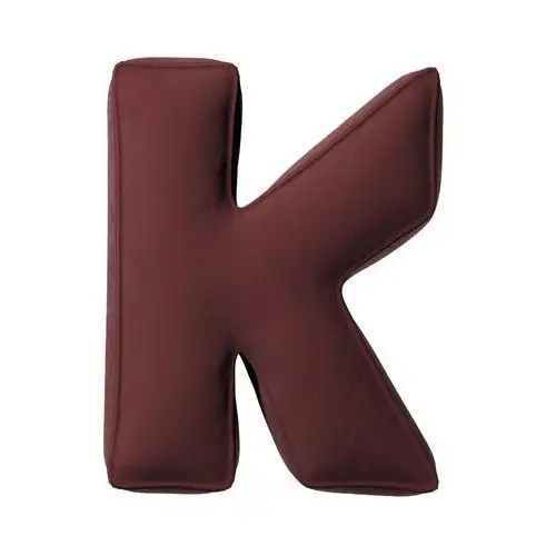 Poduszka literka K, bordowy, 35x40cm, Posh Velvet