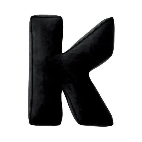 Poduszka literka K, głęboka czerń, 35x40cm, Posh Velvet