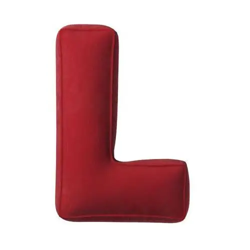 Poduszka literka L, intensywna czerwień, 35x40cm, Posh Velvet