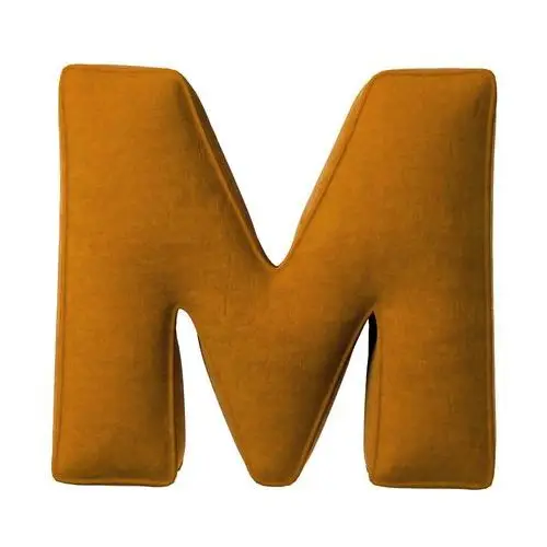 Poduszka literka M, miodowy, 35x40cm, Posh Velvet