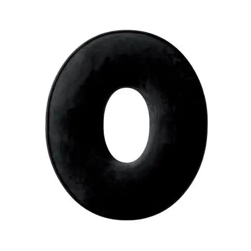 Poduszka literka O, głęboka czerń, 30x40cm, Posh Velvet