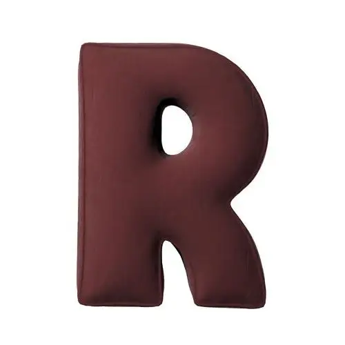 Poduszka literka R, bordowy, 35x40cm, Posh Velvet