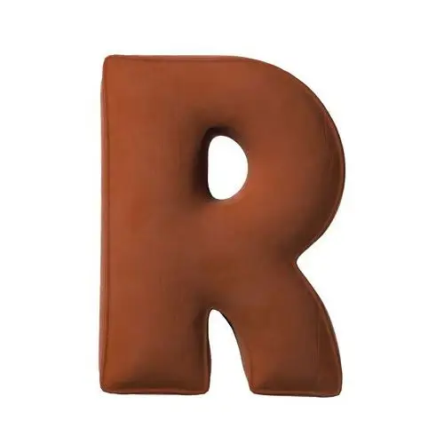 Poduszka literka R, rudy, 35x40cm, Posh Velvet
