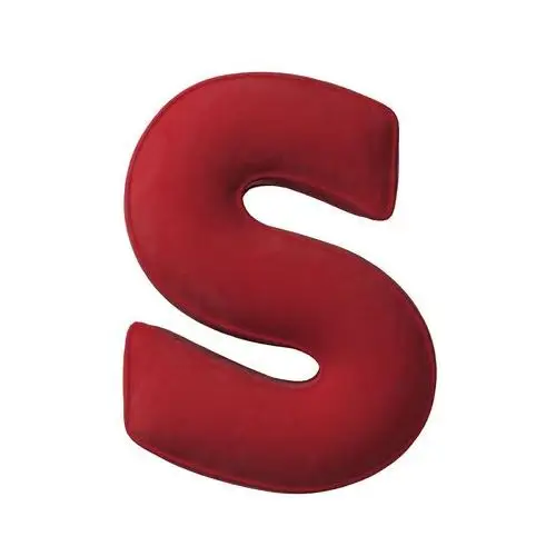 Poduszka literka S, intensywna czerwień, 35x40cm, Posh Velvet