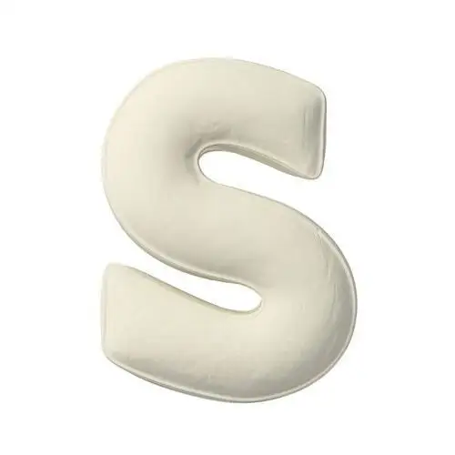 Poduszka literka S, śmietankowa biel, 35x40cm, Posh Velvet