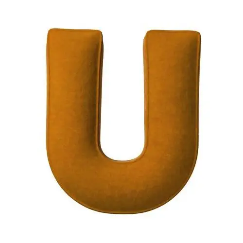 Poduszka literka U, miodowy, 35x40cm, Posh Velvet
