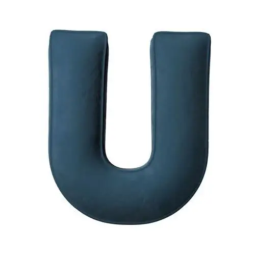 Poduszka literka U, pruski błękit, 35x40cm, Posh Velvet