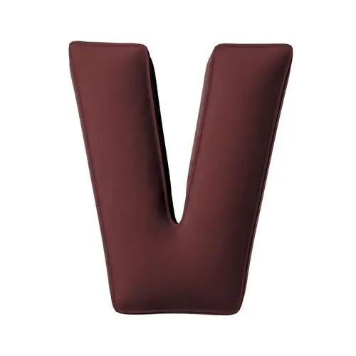 Poduszka literka V, bordowy, 35x40cm, Posh Velvet