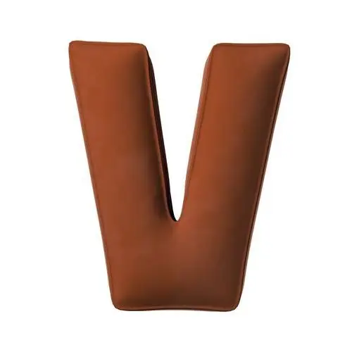Poduszka literka V, rudy, 35x40cm, Posh Velvet