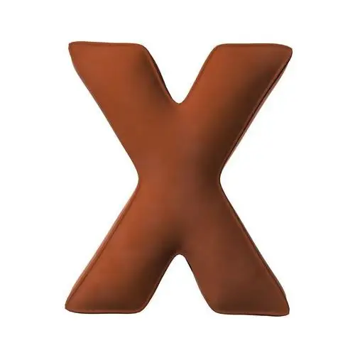Poduszka literka X, rudy, 35x40cm, Posh Velvet