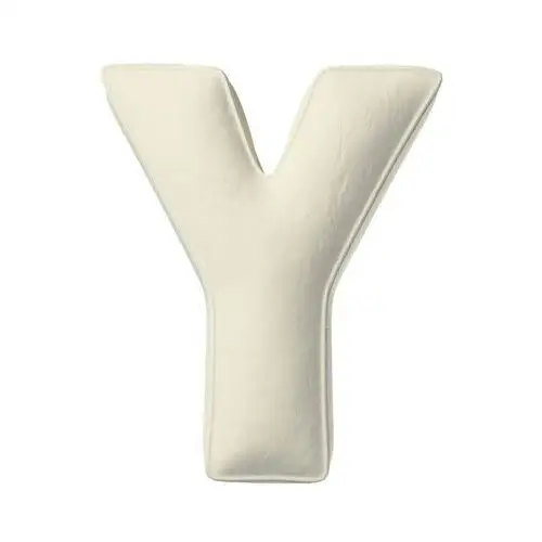 Poduszka literka Y, śmietankowa biel, 35x40cm, Posh Velvet