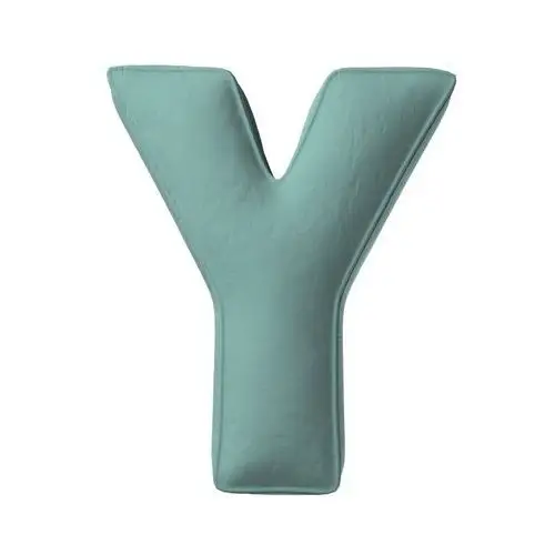 Poduszka literka Y, szara mięta, 35x40cm, Posh Velvet