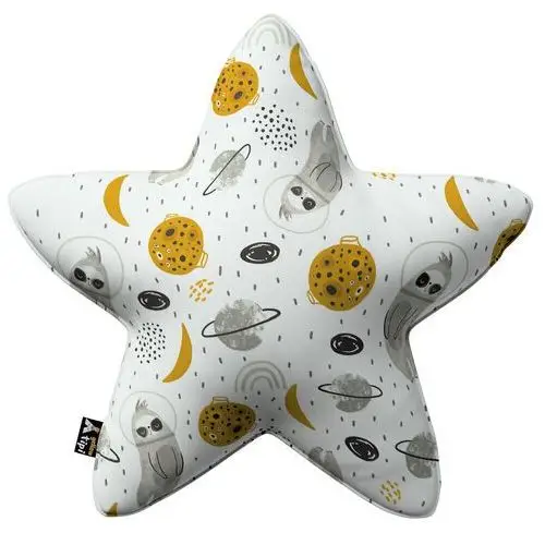 Poduszka Lucky Star, biało-szara, 52x15x52cm, Magic Collection