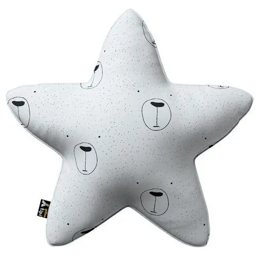 Poduszka Lucky Star, ecru-czarny, 52x15x52cm, Magic Collection