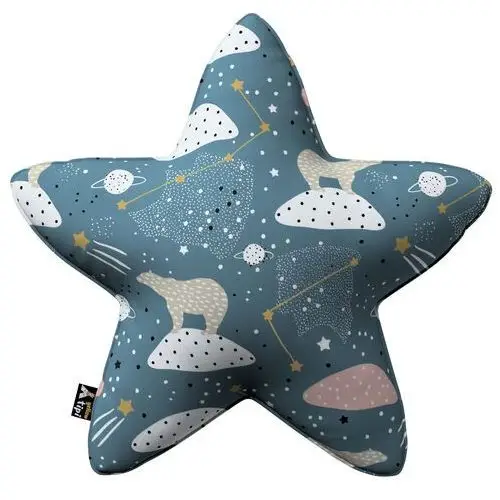 Poduszka Lucky Star, niebieski, 52x15x52cm, Magic Collection