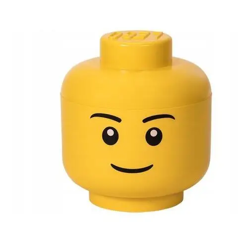 Pojemnik na Lego duża głowa Chłopiec Żółty