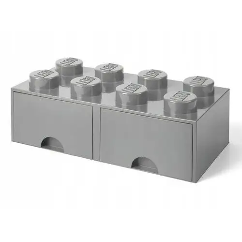 Pojemnik na Lego z szufladkami Brick 8 Szary