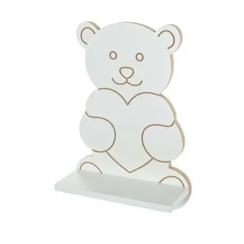 Półka Charming Teddy Bear 35x14x50cm white, 35 x 14 x 50 cm