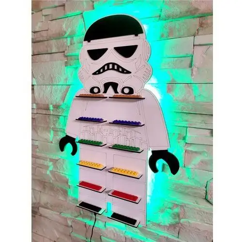 Półka lampka Led 36szt 35x50 Star Wars StormTrooper ludziki klocki