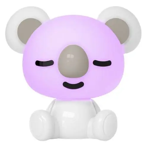 Dziecięca lampka nocna Koala 325648 Polux RGB miś biała szara 4