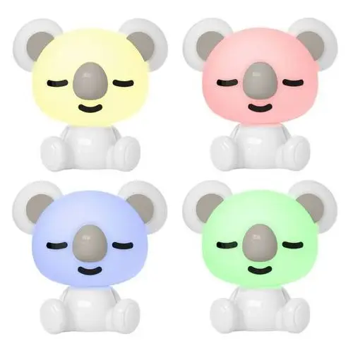 Dziecięca lampka nocna Koala 325648 Polux RGB miś biała szara 3