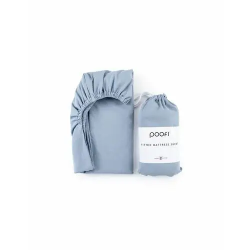 Poofi Prześcieradło do łóżeczka organic 70x140 Dusty blue