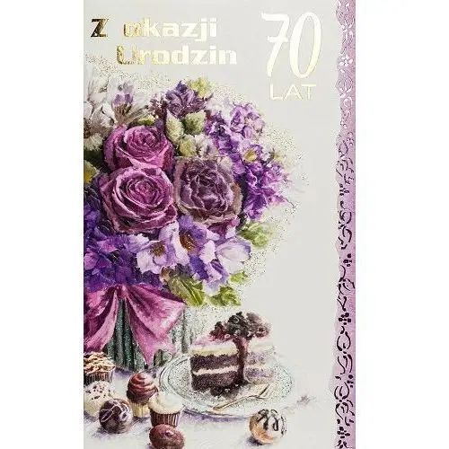 Kartka na 70 urodziny z życzeniami a6260 Prestige