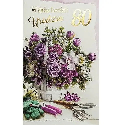 Prestige Kartka na 80 urodziny z życzeniami a6233