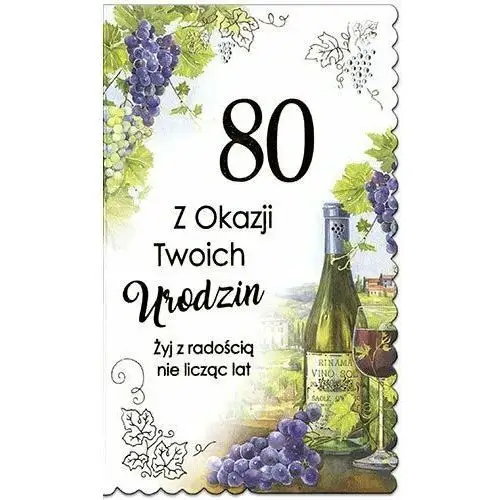 Prestige Na 80 urodziny kartka z życzeniami a6451-80