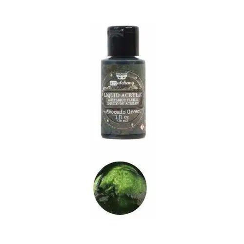 Farba akrylowa finnabair art alchemy - liquid acrylic - avocado green 30ml Prima marketing