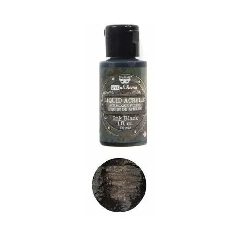 Farba akrylowa Finnabair Art Alchemy - Liquid Acrylic - INK BLACK 30ml