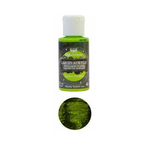 Farba akrylowa finnabair art alchemy - liquid acrylic - lime green 30ml Prima marketing