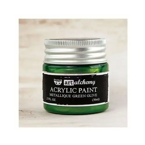 Prima marketing Farba akrylowa finnabair art alchemy - metallique - green olive 50ml