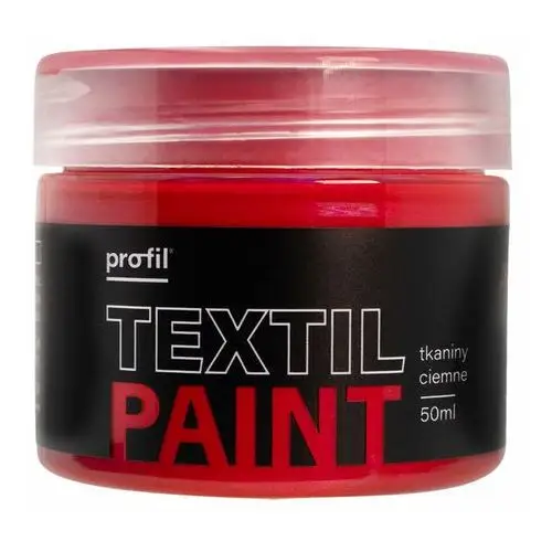 Profil Farba metaliczna akrylowa do tkanin rubin textil paint 50 ml czerwona kryjąca