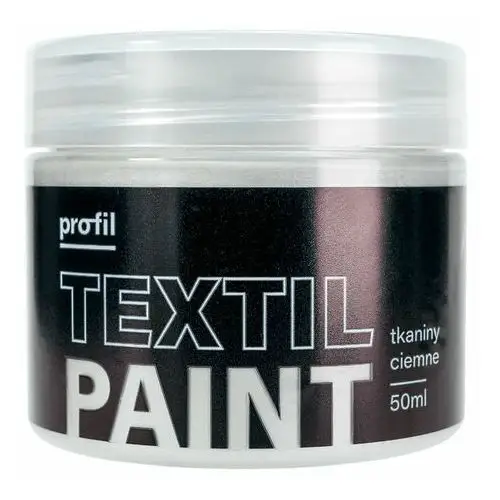 Profil Farba metaliczna akrylowa do tkanin srebro textil paint 50 ml srebrna kryjąca