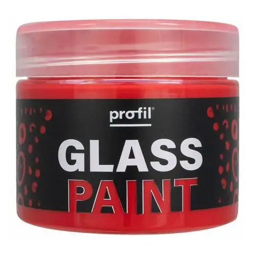 Glass paint 50 ml - czerwona farba do szkła i porcelany - do malowania talerzy, kubków, słoików Profil